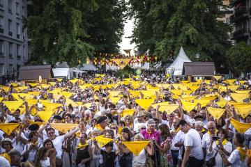 La foule lors du festival Hestivoc 